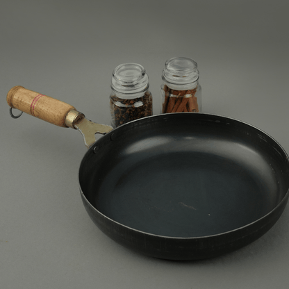 Pure Iron Handmade Family Combo (Tadka Pan + Fry Pan+ Round Wok) – Cookware on Brown Living™. SKU: Iron - Combo - 2 - 3200g - packof3. Img 3.