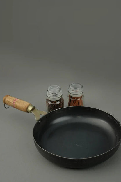 Pure Iron Handmade Family Combo (Tadka Pan+ Tawa+ Round Wok) – Cookware by 80s Cookware available on Brown Living™. . SKU: Iron - Combo - 1 - 3200g - packof3. Img 3.