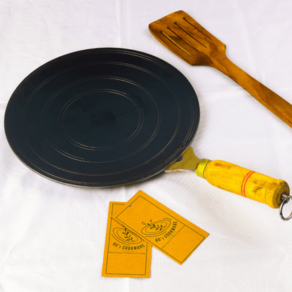 Pure Iron Handmade Roti Tawa (10 Inches) – Cookware on Brown Living™. SKU: Iron - roti - Tawa - 1000g - packof1. Img 1.