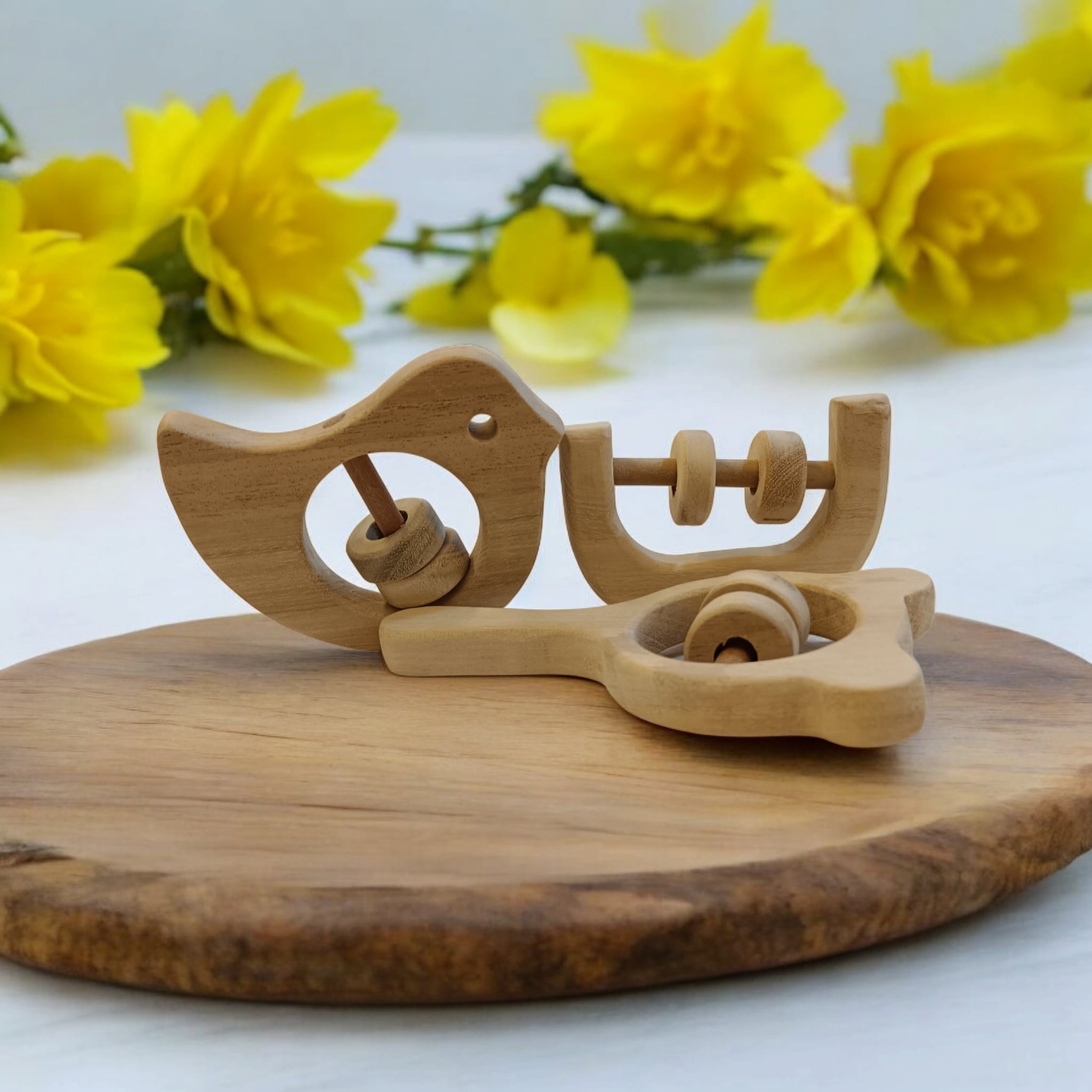 Pure Neem Wooden Rattles | Sound Making Toys For Toddlers – Baby Rattles on Brown Living™. SKU: R_MKHD-C-DV. Img 2.