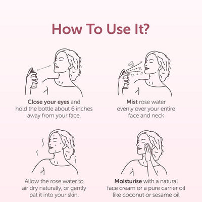 Pure Rose Water 100ml | Pore Reduction, Toning & Hydration – Face Toner on Brown Living™. SKU: 3BC_RW - 1H. Img 4.