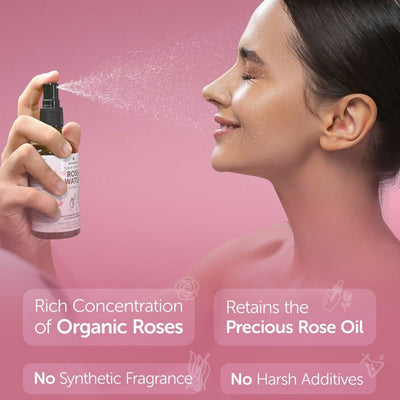 Pure Rose Water 100ml | Pore Reduction, Toning & Hydration – Face Toner on Brown Living™. SKU: 3BC_RW - 1H. Img 3.