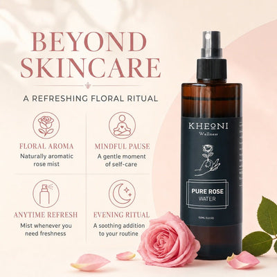 Pure Rose Water Face Mist & Toner | Damask Rose | 150 ml – Face Toner on Brown Living™. SKU: FFHYRW150L. Img 7.