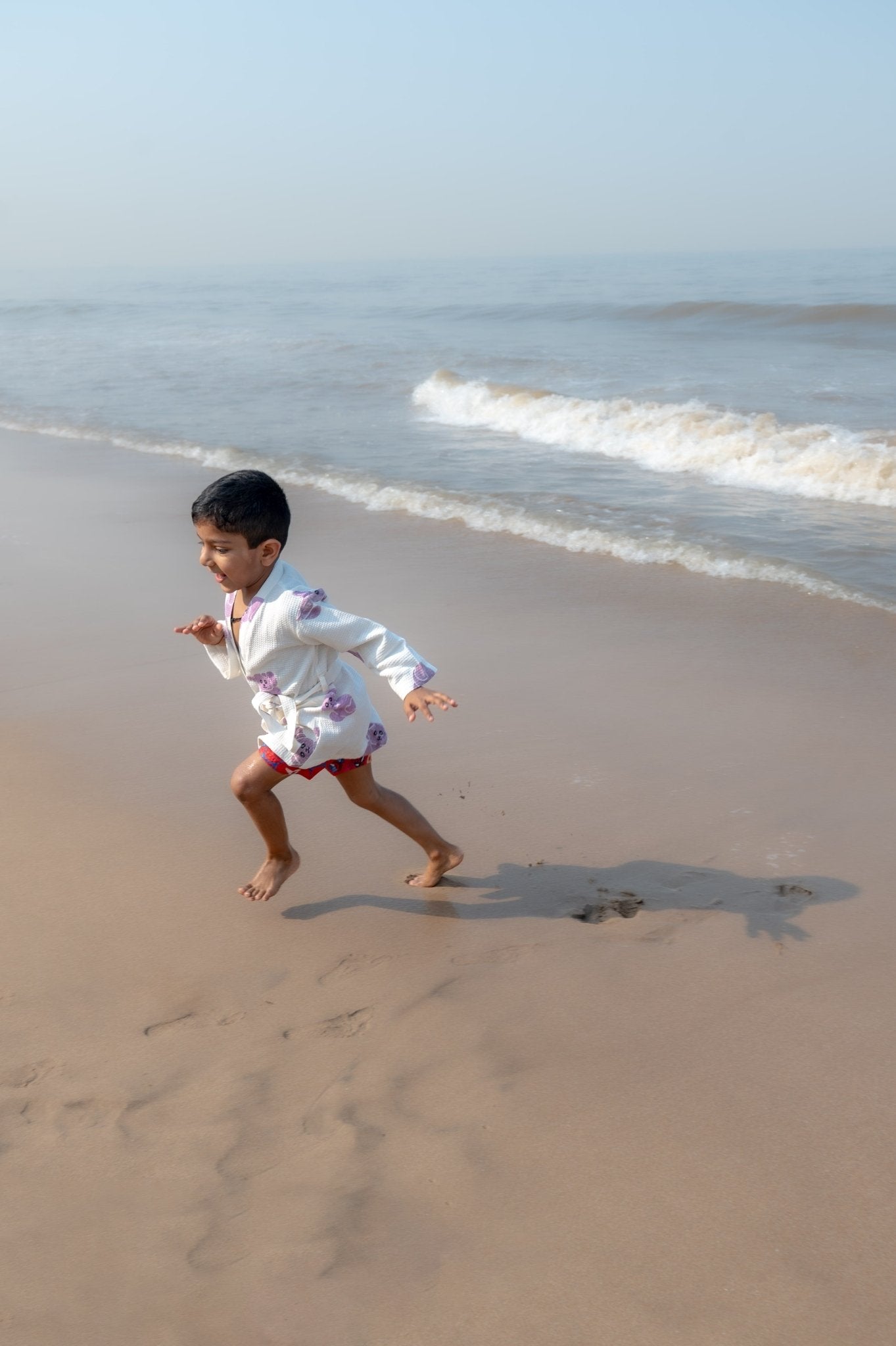 Pure Waffle Cotton Medium Robe for Kids – Koala Design, Purple – Bath Linens on Brown Living™. SKU: MSY-00433F-Purple-Small. Img 19.
