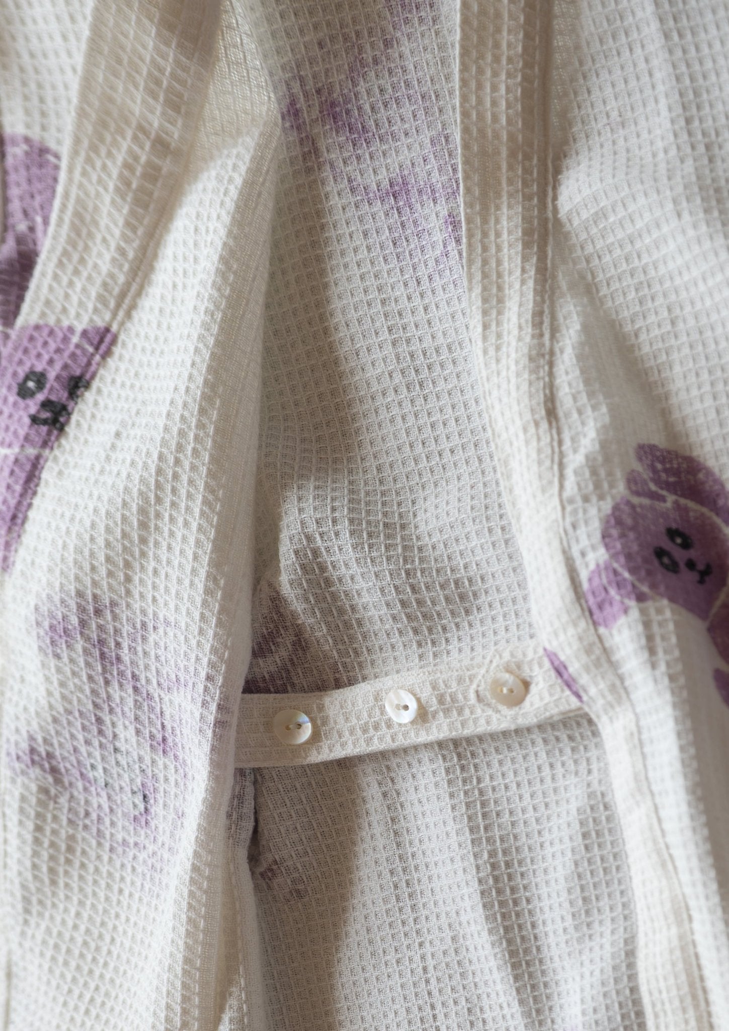 Pure Waffle Cotton Medium Robe for Kids – Koala Design, Purple – Bath Linens on Brown Living™. SKU: MSY-00433F-Purple-Small. Img 15.