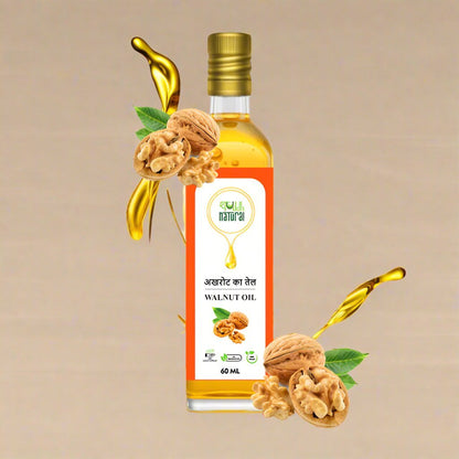 Pure Walnut Oil | Wood Pressed | Reduces Dark Circles | 60 ml | Akhrot Tel | Verified Sustainable by Brown Living™