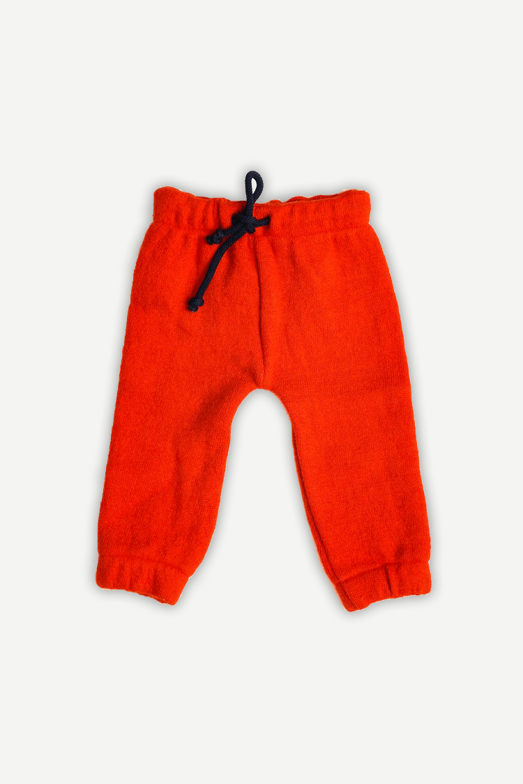 Pure Wool Baby Jogger Pants | Herbal Dyed with Sacred Lotus – Kids Daywear Sets on Brown Living™. SKU: JNO03001. Img 1.