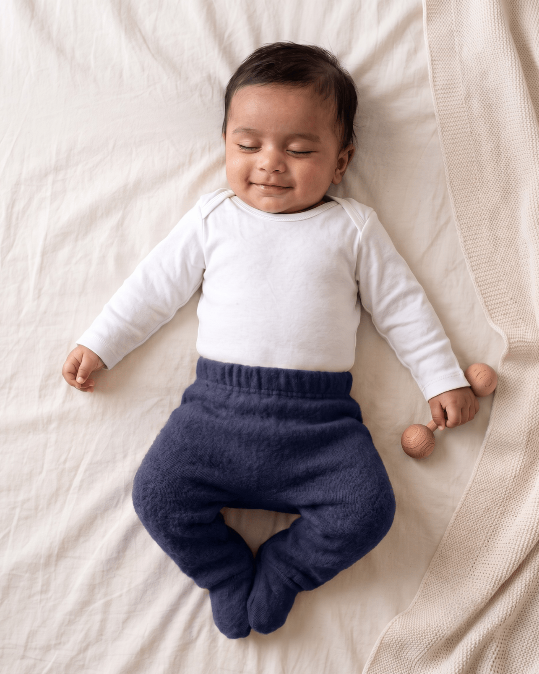 Pure Wool Footie Lower | Herbal Dyed with Devdaru for Comfort & Immuni – Kids Daywear Sets on Brown Living™. SKU: FTBB03011. Img 2.