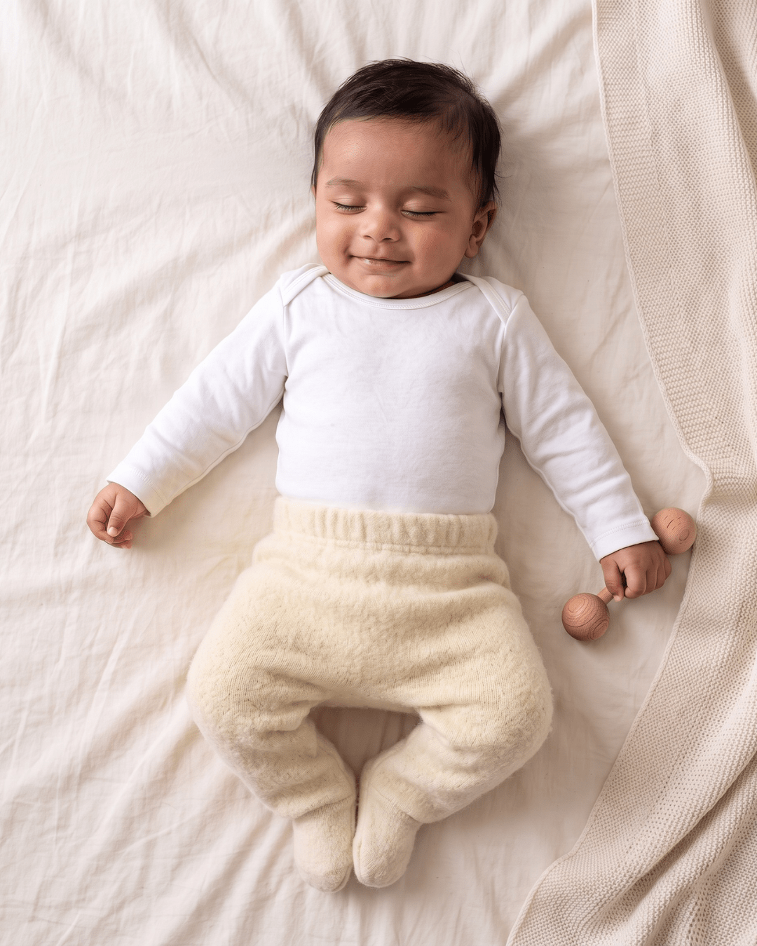 Pure Wool Footie Lower | Herbal Dyed with Devdaru for Comfort & Immuni – Kids Daywear Sets on Brown Living™. SKU: FTIW03021. Img 5.