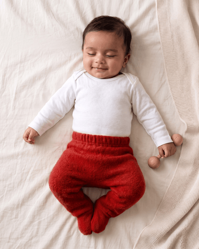 Pure Wool Footie Lower | Herbal Dyed with Devdaru for Comfort & Immuni – Kids Daywear Sets on Brown Living™. SKU: FTMR03006. Img 3.