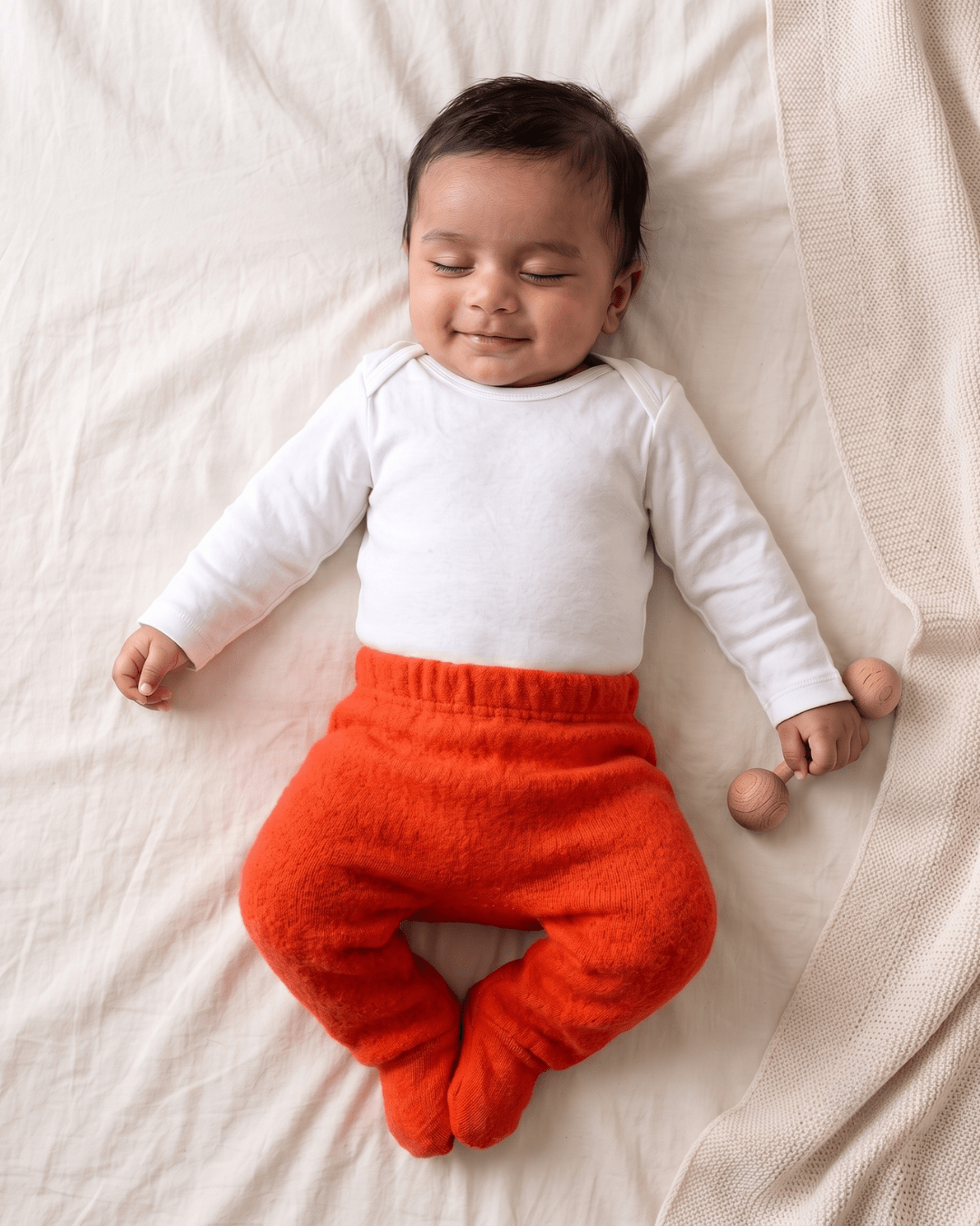 Pure Wool Footie Lower | Herbal Dyed with Devdaru for Comfort & Immuni – Kids Daywear Sets on Brown Living™. SKU: FTNO03016. Img 4.