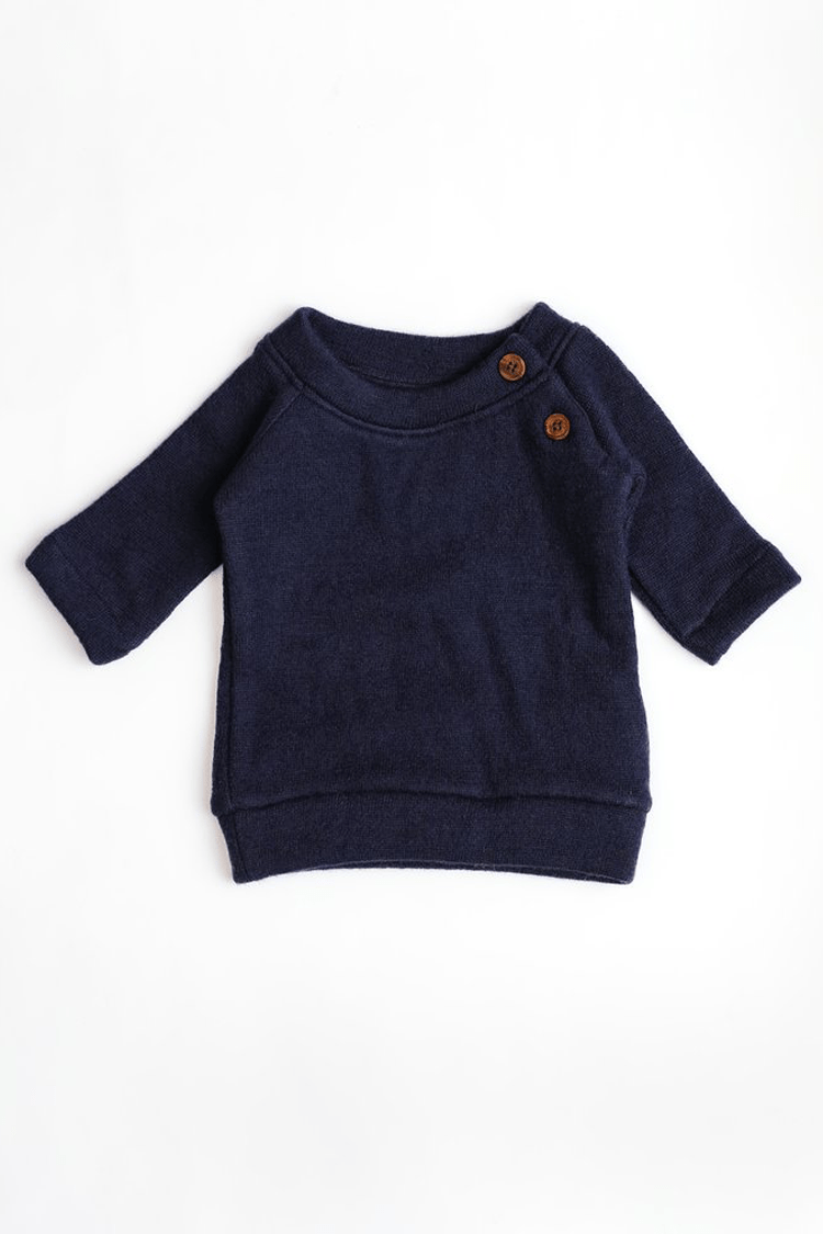 Pure Wool Full Sleeved Baby Tee | Herbal Dyed with Sacred Lotus – Kids Daywear Sets on Brown Living™. SKU: STBB03021. Img 5.
