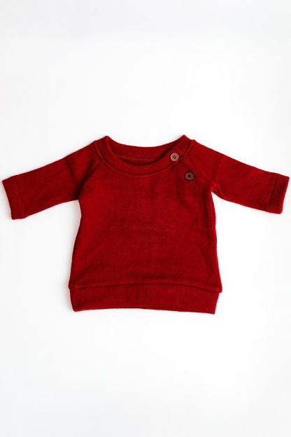 Pure Wool Full Sleeved Baby Tee | Herbal Dyed with Sacred Lotus – Kids Daywear Sets on Brown Living™. SKU: STMR03011. Img 3.
