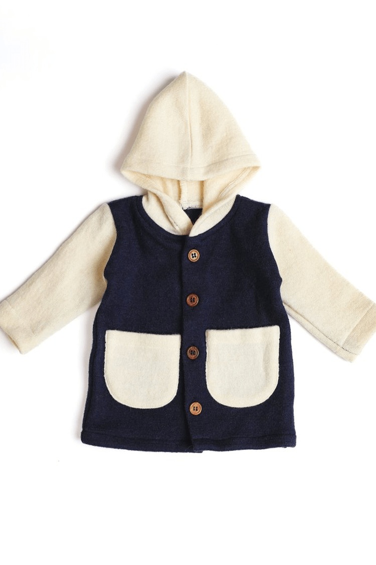 Pure Wool Hoodie | Warm & Breathable Natural Wool Hoodie – Kids Daywear Sets on Brown Living™. SKU: HBB03005. Img 5.