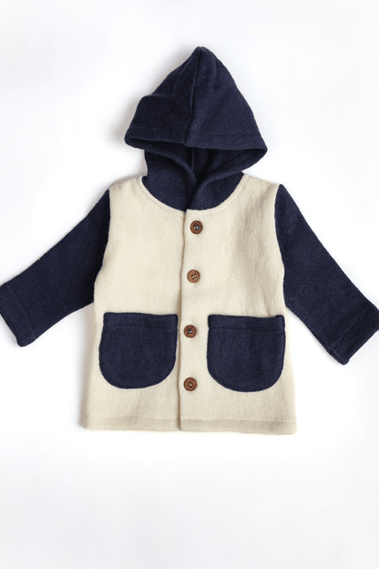 Pure Wool Hoodie | Warm & Breathable Natural Wool Hoodie – Kids Daywear Sets on Brown Living™. SKU: HIW03004. Img 4.