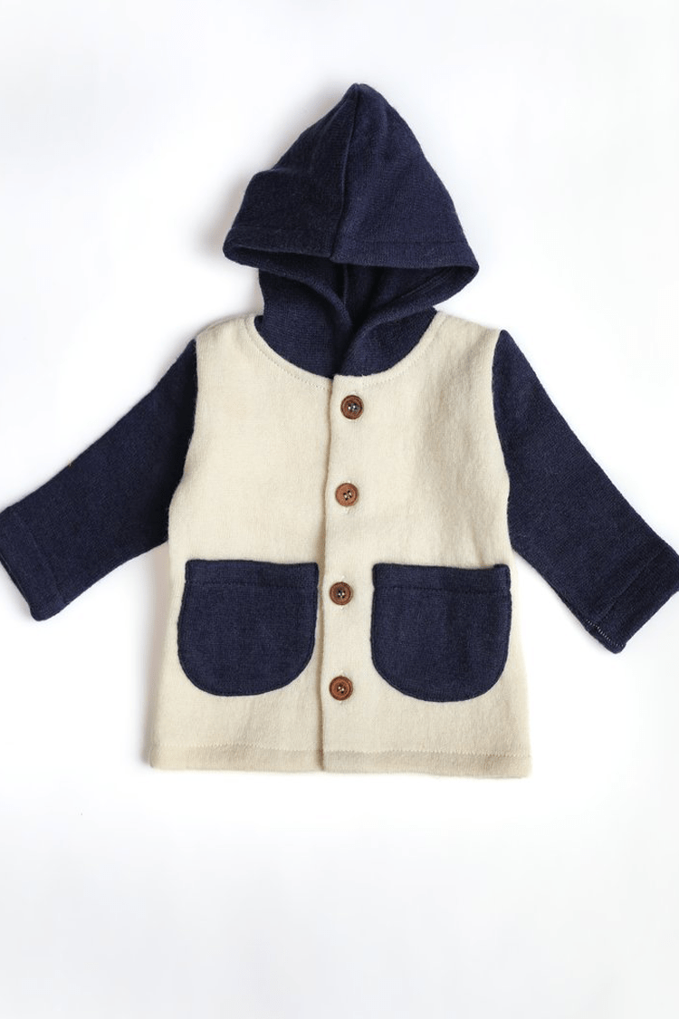 Pure Wool Hoodie | Warm & Breathable Natural Wool Hoodie – Kids Daywear Sets on Brown Living™. SKU: HIW03004. Img 4.