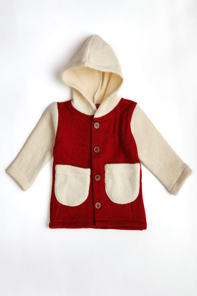 Pure Wool Hoodie | Warm & Breathable Natural Wool Hoodie – Kids Daywear Sets on Brown Living™. SKU: HMR03003. Img 1.
