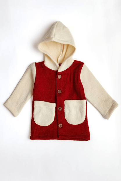Pure Wool Hoodie | Warm & Breathable Natural Wool Hoodie – Kids Daywear Sets on Brown Living™. SKU: HMR03003. Img 1.