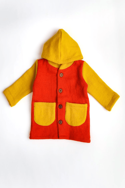 Pure Wool Hoodie | Warm & Breathable Natural Wool Hoodie – Kids Daywear Sets on Brown Living™. SKU: HNO03002. Img 2.