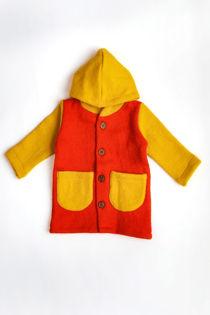 Pure Wool Hoodie | Warm & Breathable Natural Wool Hoodie – Kids Daywear Sets on Brown Living™. SKU: HNO03002. Img 2.