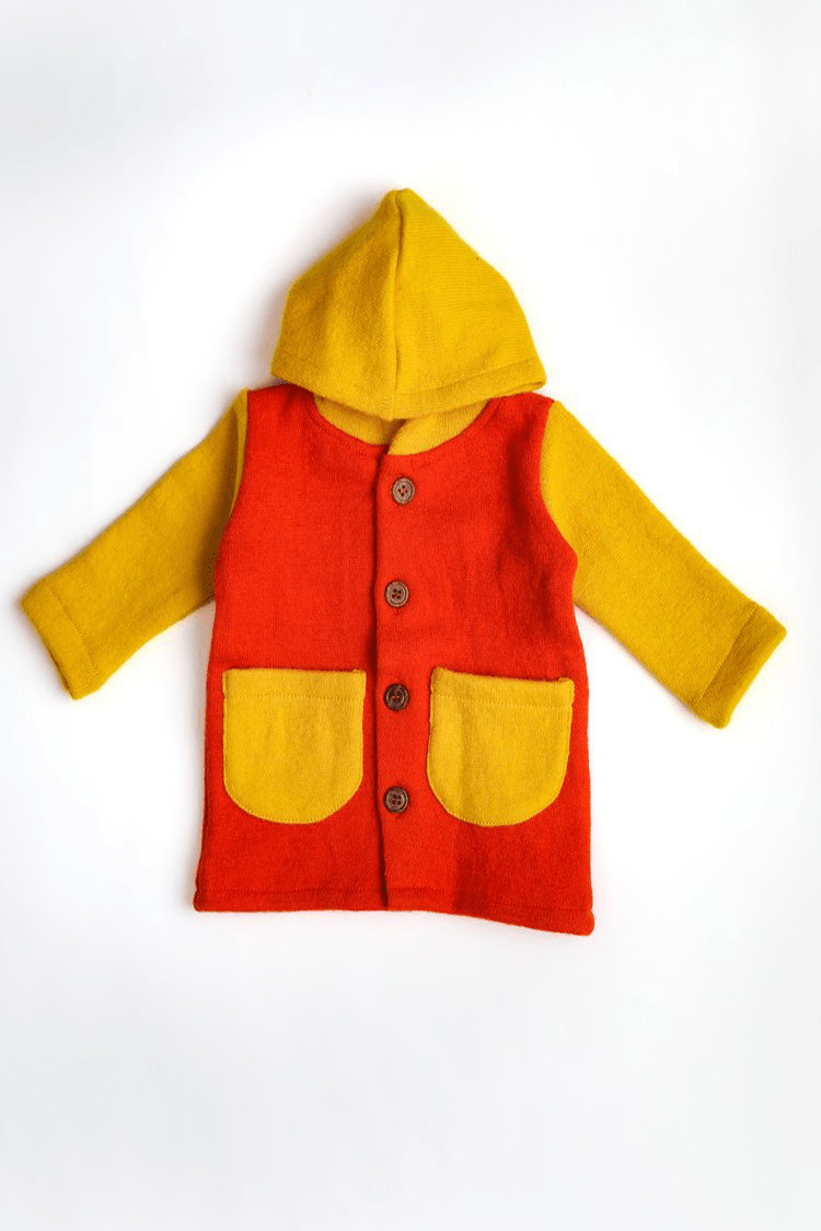 Pure Wool Hoodie | Warm & Breathable Natural Wool Hoodie – Kids Daywear Sets on Brown Living™. SKU: HNO03002. Img 2.