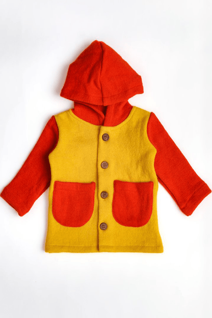 Pure Wool Hoodie | Warm & Breathable Natural Wool Hoodie – Kids Daywear Sets on Brown Living™. SKU: HSY03001. Img 3.