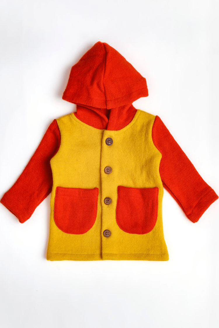 Pure Wool Hoodie | Warm & Breathable Natural Wool Hoodie – Kids Daywear Sets on Brown Living™. SKU: HSY03001. Img 3.