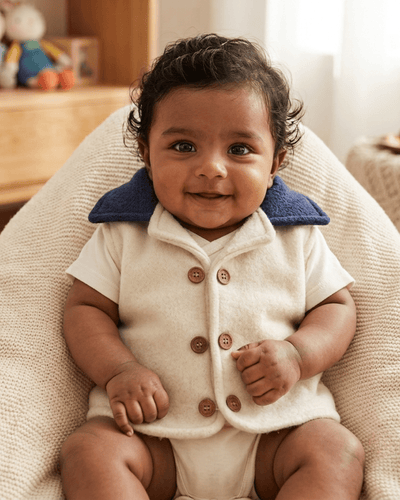 Pure Wool Waistcoat | Herbal Dyed with Schisandra for Calm & Comfort – Kids Daywear Sets on Brown Living™. SKU: WCIW03021. Img 12.