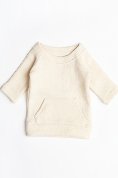 Pure Wool Winter Pocket Tee | Herbal Dyed Baby Top for Skin Comfort – Kids Daywear Sets on Brown Living™. SKU: PTIW03002. Img 2.
