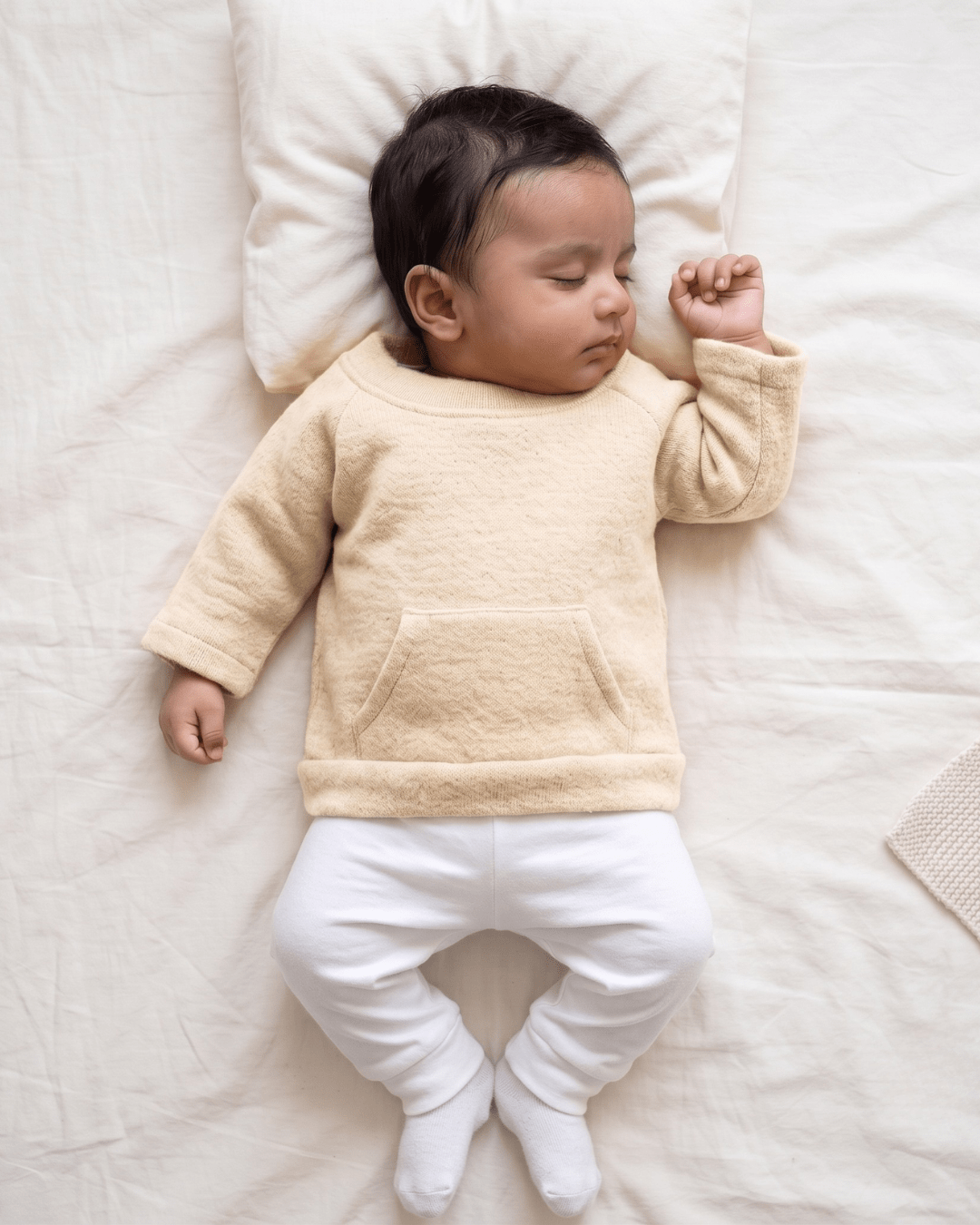 Pure Wool Winter Pocket Tee | Herbal Dyed Baby Top for Skin Comfort – Kids Daywear Sets on Brown Living™. SKU: PTIW03002. Img 12.