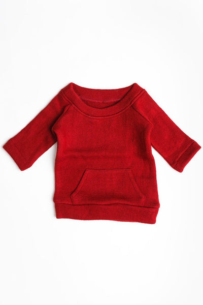 Pure Wool Winter Pocket Tee | Herbal Dyed Baby Top for Skin Comfort – Kids Daywear Sets on Brown Living™. SKU: PTMR03003. Img 3.