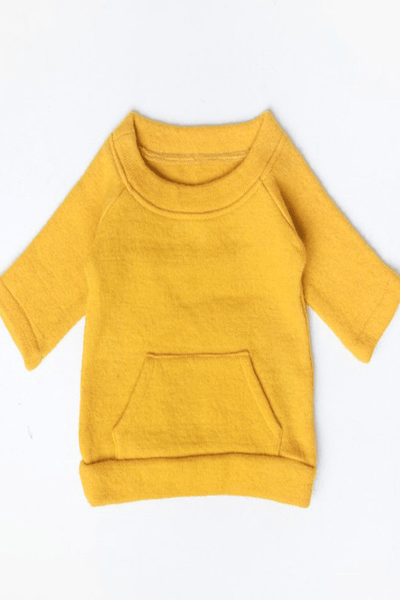 Pure Wool Winter Pocket Tee | Herbal Dyed Baby Top for Skin Comfort – Kids Daywear Sets on Brown Living™. SKU: PTSY03001. Img 1.