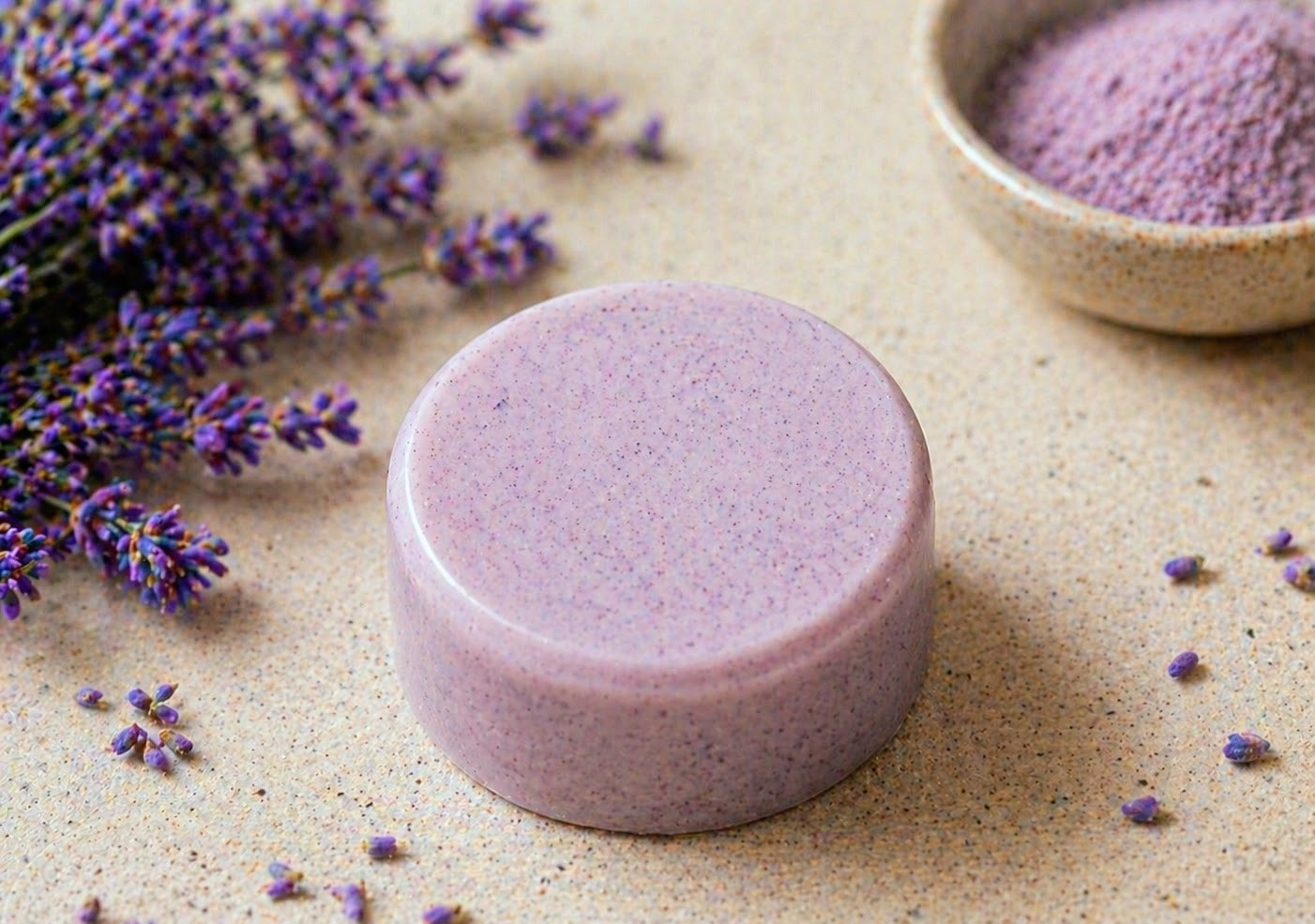 Purple Clay Goat Milk Soap Nourishing Handmade Bath Bar – Soap on Brown Living™. SKU: PRCLSP. Img 1.