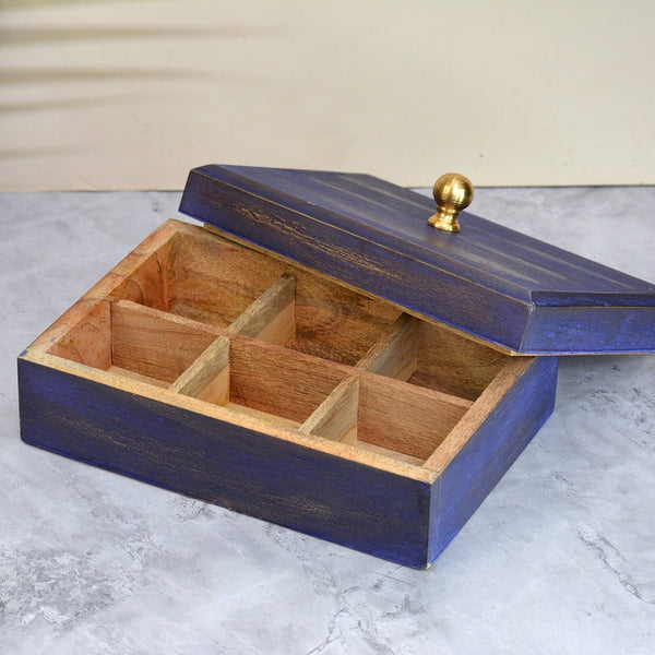 Purple Knob Mango Wood Box | Verified Sustainable by Brown Living™