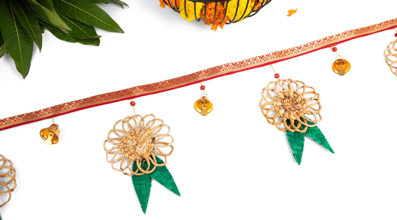 Pushp Handcrafted Banana Toran – Home Decor on Brown Living™. SKU: DE-932. Img 1.
