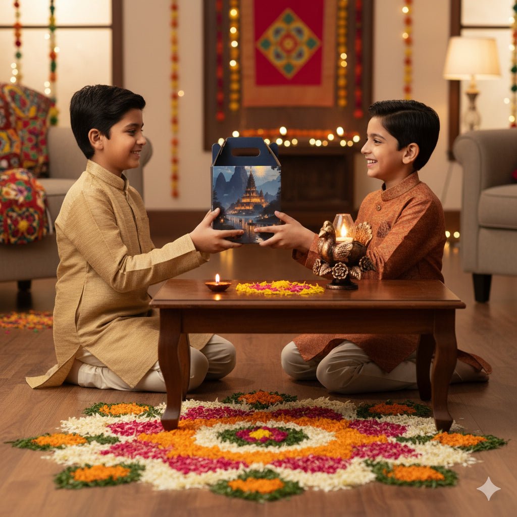 Pushpak Pankh Akand Jyot - Diwali Decoration & Festival Lighting – Home Decor on Brown Living™. SKU: D62. Img 4.