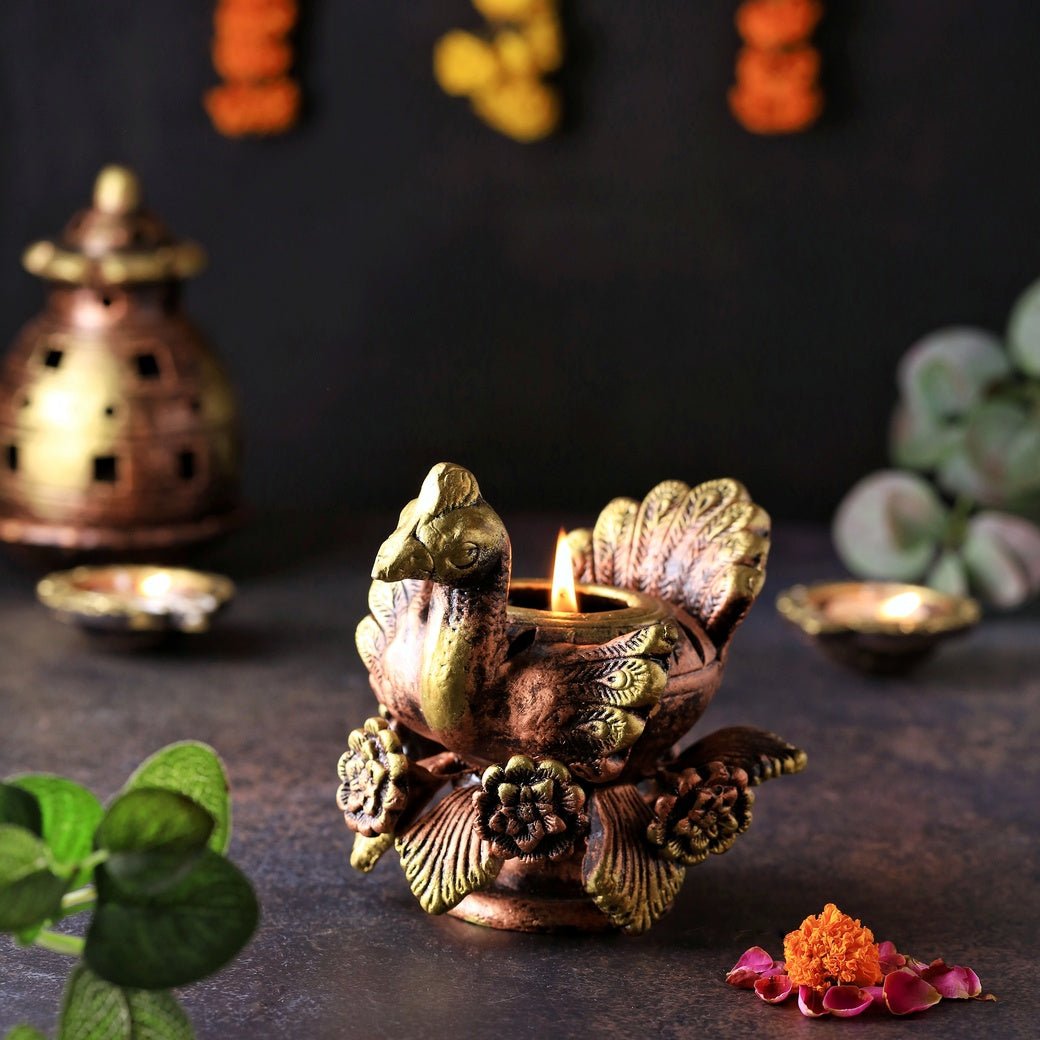 Pushpak Pankh Akand Jyot - Diwali Decoration & Festival Lighting – Home Decor on Brown Living™. SKU: D62. Img 2.