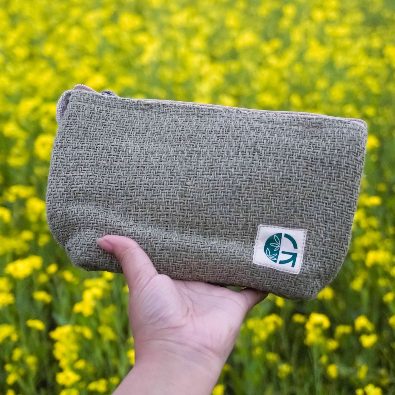 Pyramid Pouch | Handwoven Fabric Utility Pouch – Hand Bag on Brown Living™. SKU: OGESPP07. Img 4.