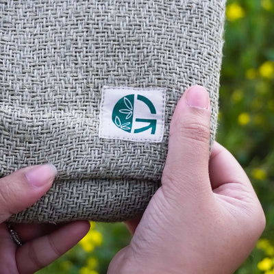 Pyramid Pouch | Handwoven Fabric Utility Pouch – Hand Bag on Brown Living™. SKU: OGESPP07. Img 12.