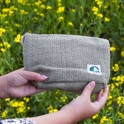 Pyramid Pouch | Handwoven Fabric Utility Pouch – Hand Bag on Brown Living™. SKU: OGESPP07. Img 2.