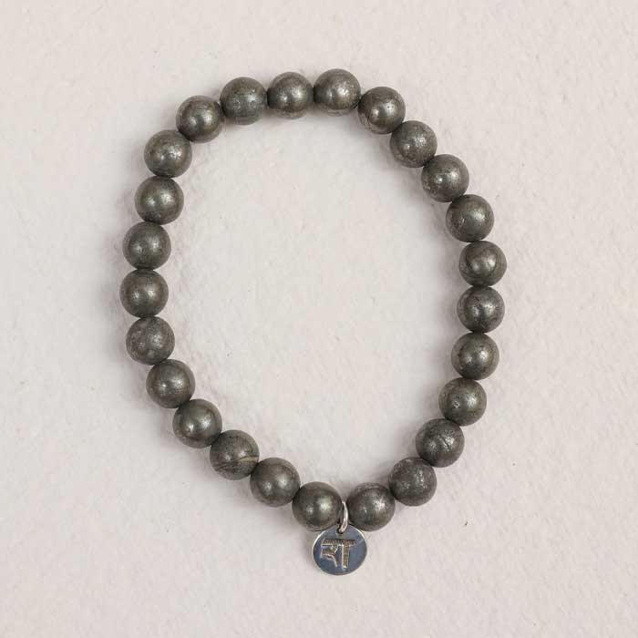 Pyrite Bracelet | Handmade Healing Crystal Jewelry – Womens Bracelets on Brown Living™. SKU: RA-BR-PYR-01. Img 3.