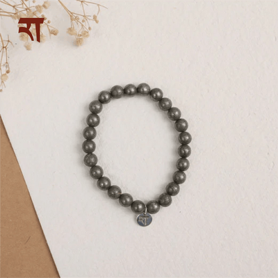 Pyrite Bracelet | Handmade Healing Crystal Jewelry – Womens Bracelets on Brown Living™. SKU: RA-BR-PYR-01. Img 1.