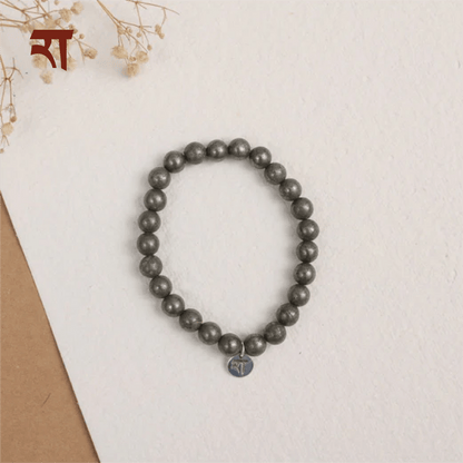 Pyrite Bracelet | Handmade Healing Crystal Jewelry – Womens Bracelets on Brown Living™. SKU: RA-BR-PYR-01. Img 1.
