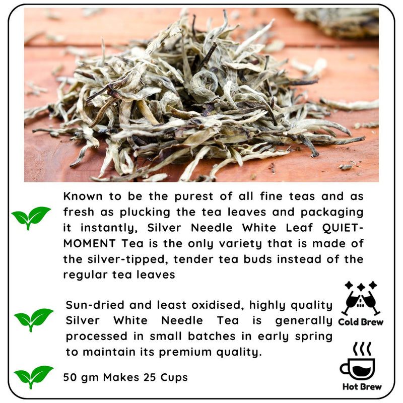 Quiet Moment China Silver Needle White Leaf | Verified Sustainable Tea on Brown Living™