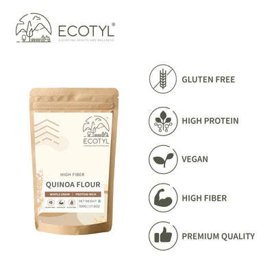 Quinoa Flour | High Protein | Nutritious Flour | 500g – Healthy Snacks on Brown Living™. SKU: ECOTYL00050. Img 3.