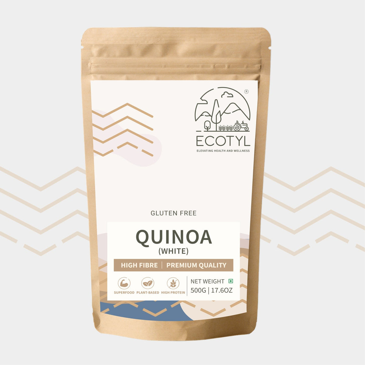 Quinoa (White) | Gluten Free | High Protein | 500g – Cereal & Meusli on Brown Living™. SKU: ESFQW0XL500. Img 1.