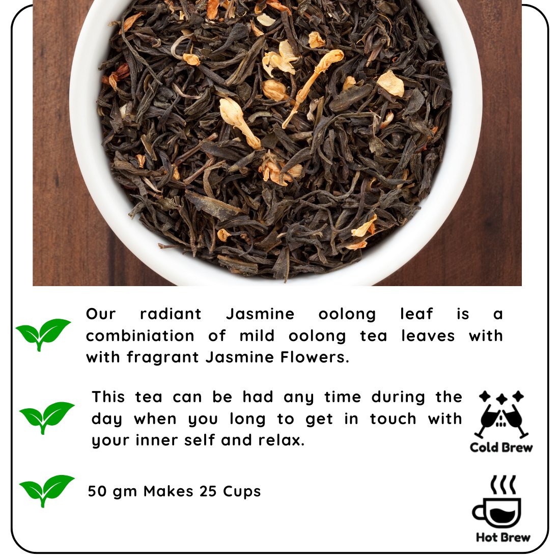 RADIANCE - China Jasmine Oolong - 50 g | Verified Sustainable by Brown Living™