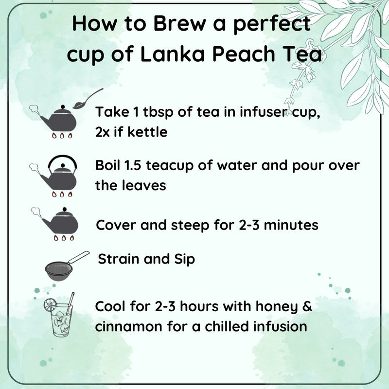 Radiance - Lanka Peach Tea - A Fruity and Floral Blend with Collagen and Biotin | Verified Sustainable by Brown Living™