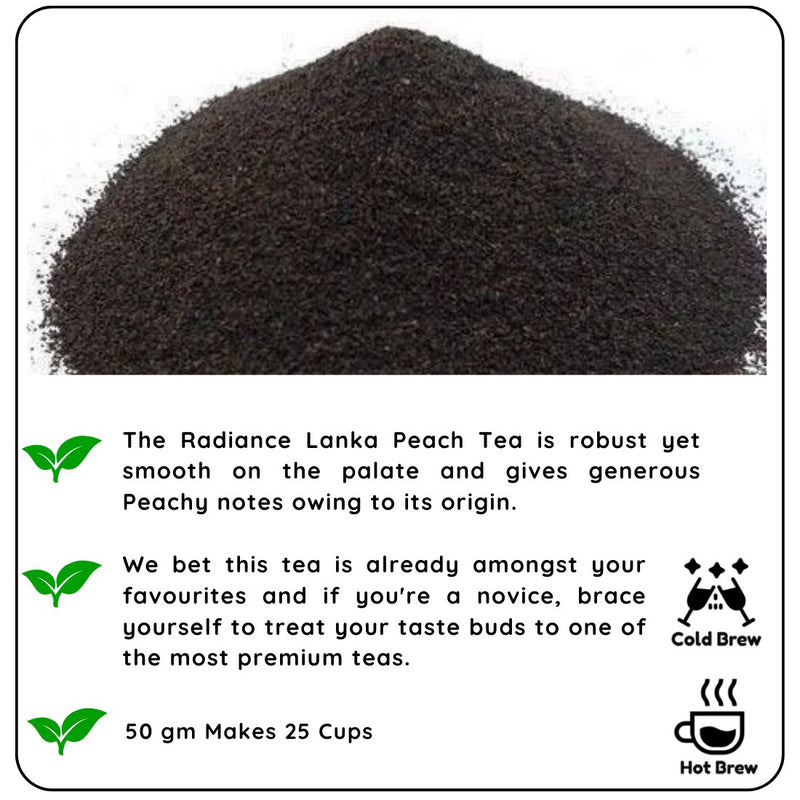 Radiance - Lanka Peach Tea - A Fruity and Floral Blend with Collagen and Biotin | Verified Sustainable by Brown Living™