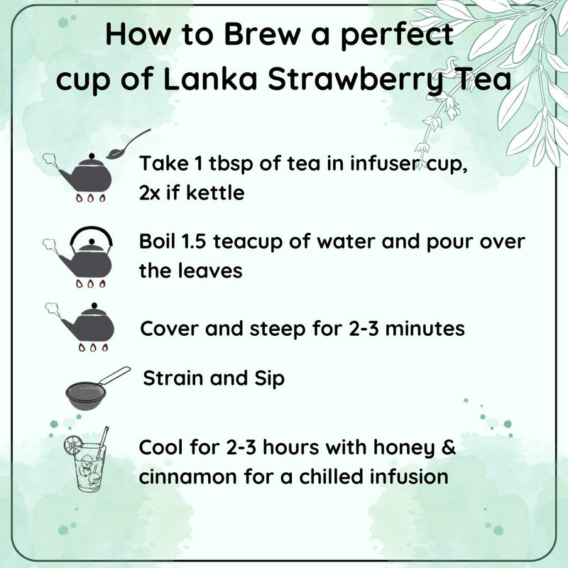 Radiance Lanka Strawberry Tea - 50 g | Verified Sustainable by Brown Living™